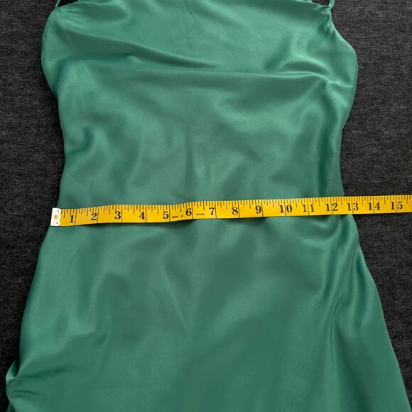 MAJORELLE LAURENA GREEN SATIN MINI DRESS WOMEN SIZE XS - Picture 14 of 16